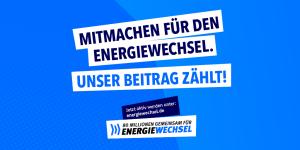 Kampagnen-Grafik mit dem Slogan Mitmachen für den Energiewechsel. Unser Beitrag zählt!
