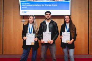 Gewinnerteam von 50Hertz Transmission GmbH: Nele Glase, Beder Amer und Fine Rathmann