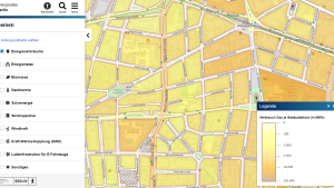 Screenshot des Energieatlas der eine Karte von Berlin mit verschiedenen Energieerzeugungsanlagen zeigt