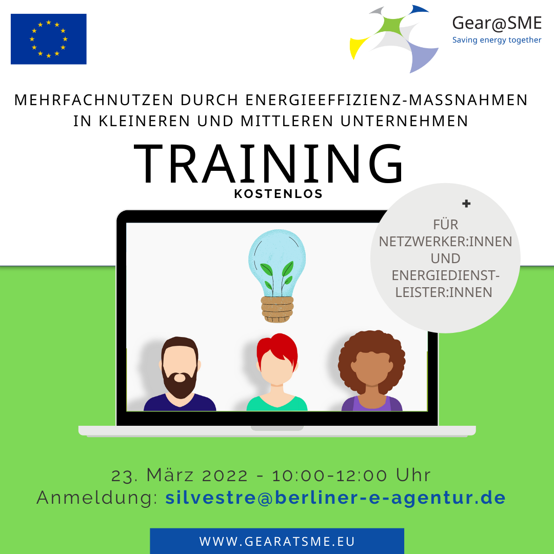 Melden Sie sich zu unserem Online-Training "Mehr als Energieeffizienz" an.